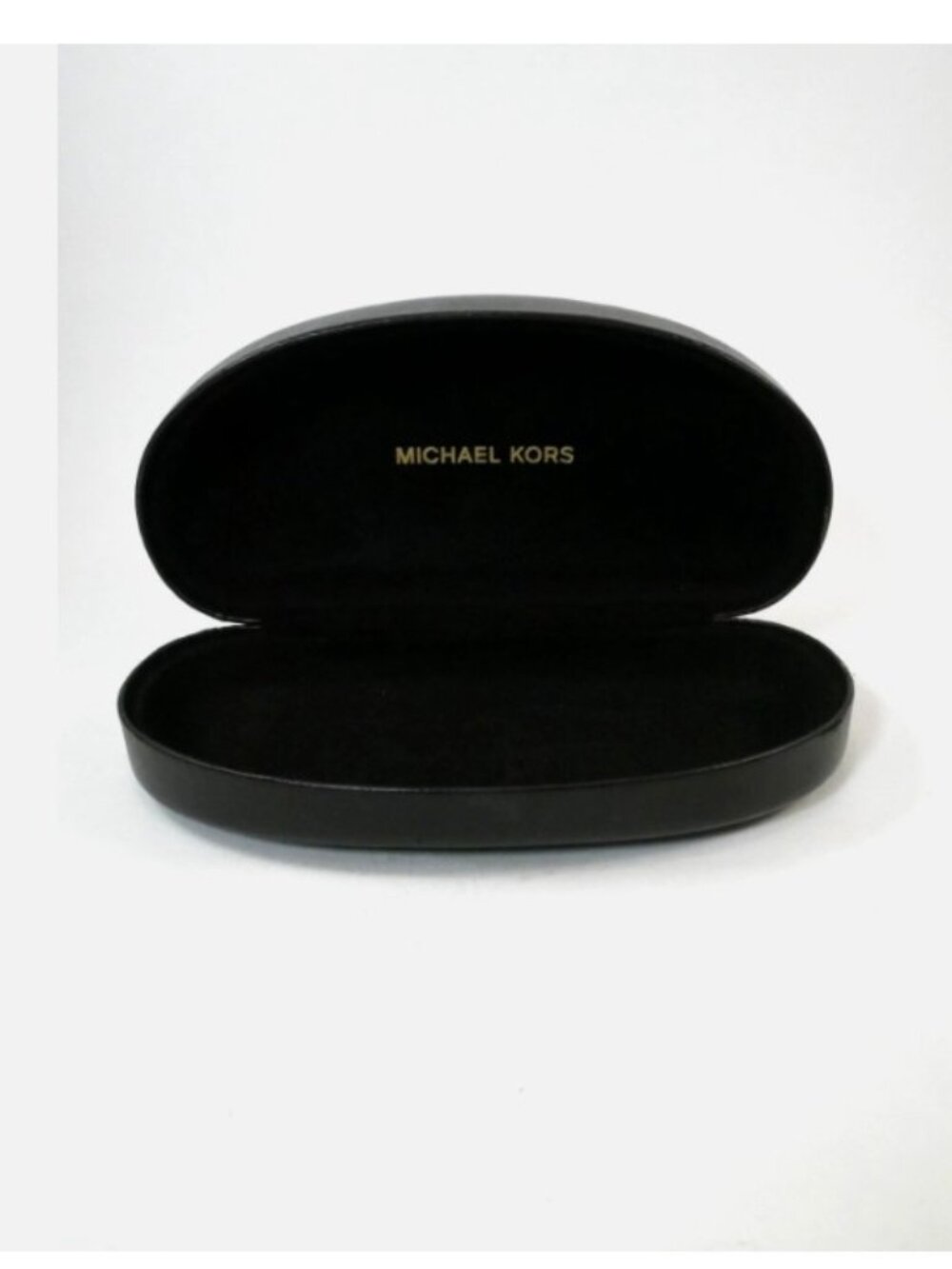 MICHAEL KORS Leather Hard Glasses Case Sunglasses Holder Clamshell Black